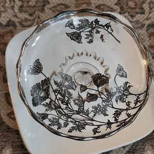 Elegant Floral Glass Bowl